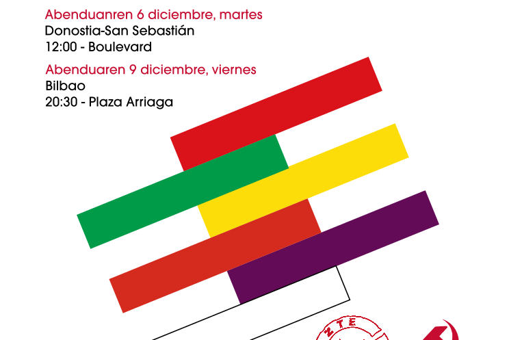 Movilizaciones republicanas el 6 (en Donostia) y 9 (en Bilbao) de diciembre