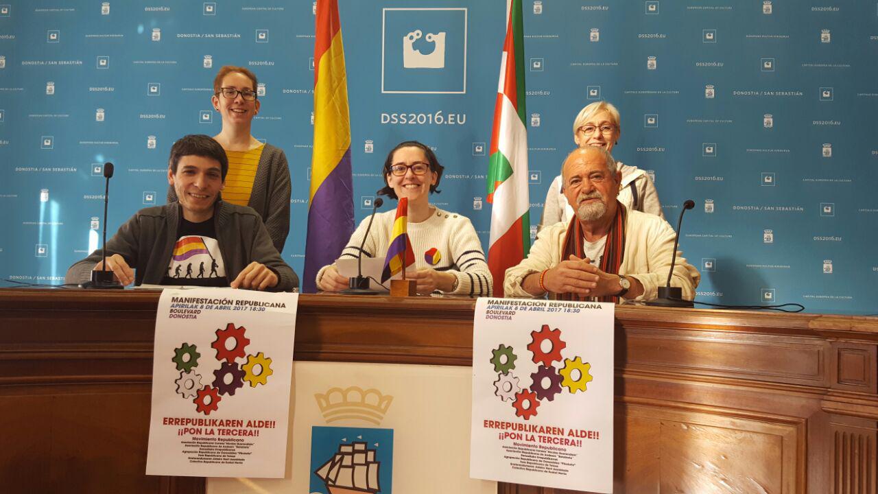 Las asociaciones Republicanas de Euskadi llaman a la movilización por la República para este sábado 8 de Abril en Donostia.