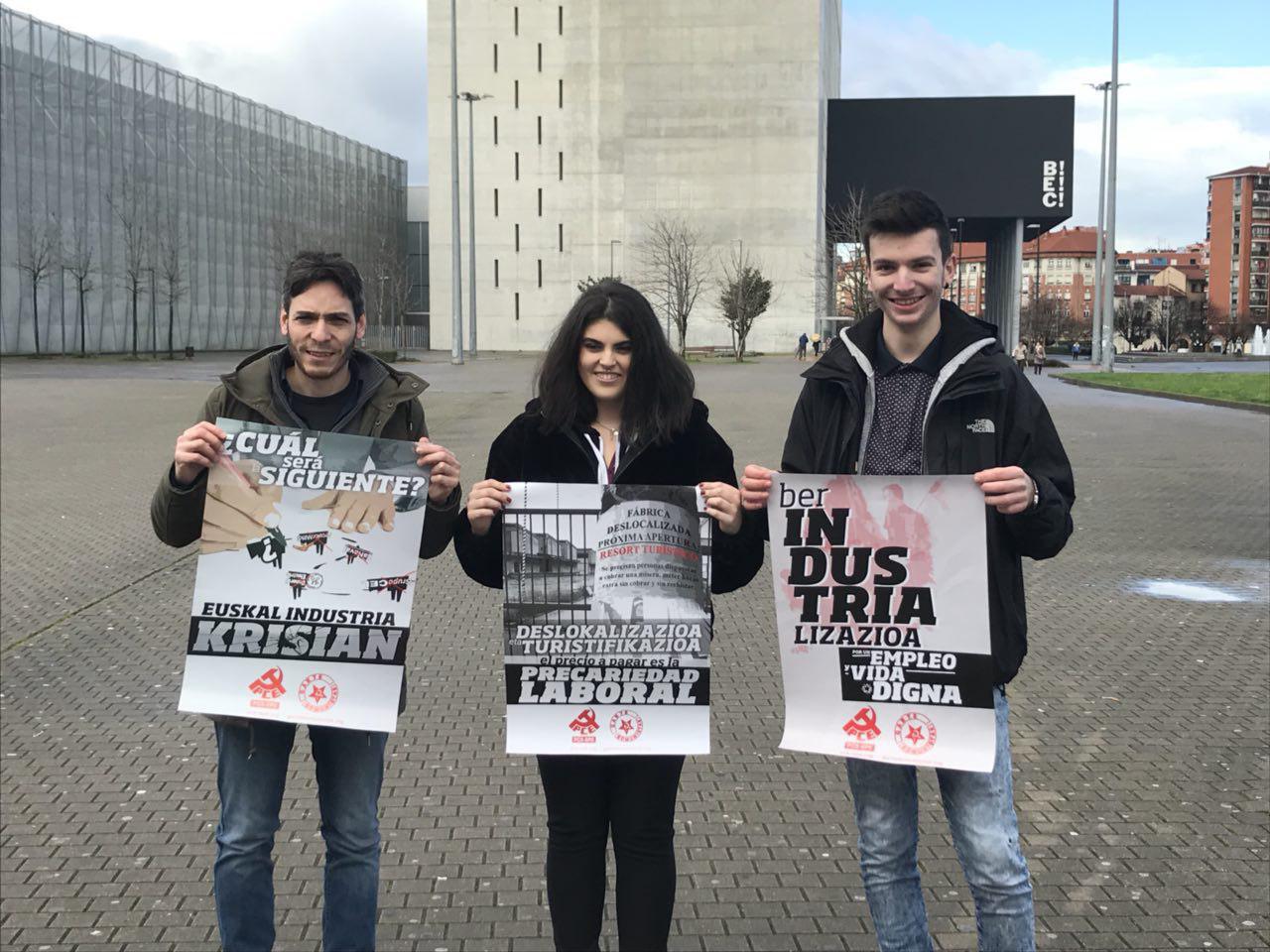 El Partido Comunista de Euskadi-EPK y Gazte Komunistak lanzan su campaña contra la desindustrialización y sus consecuencias