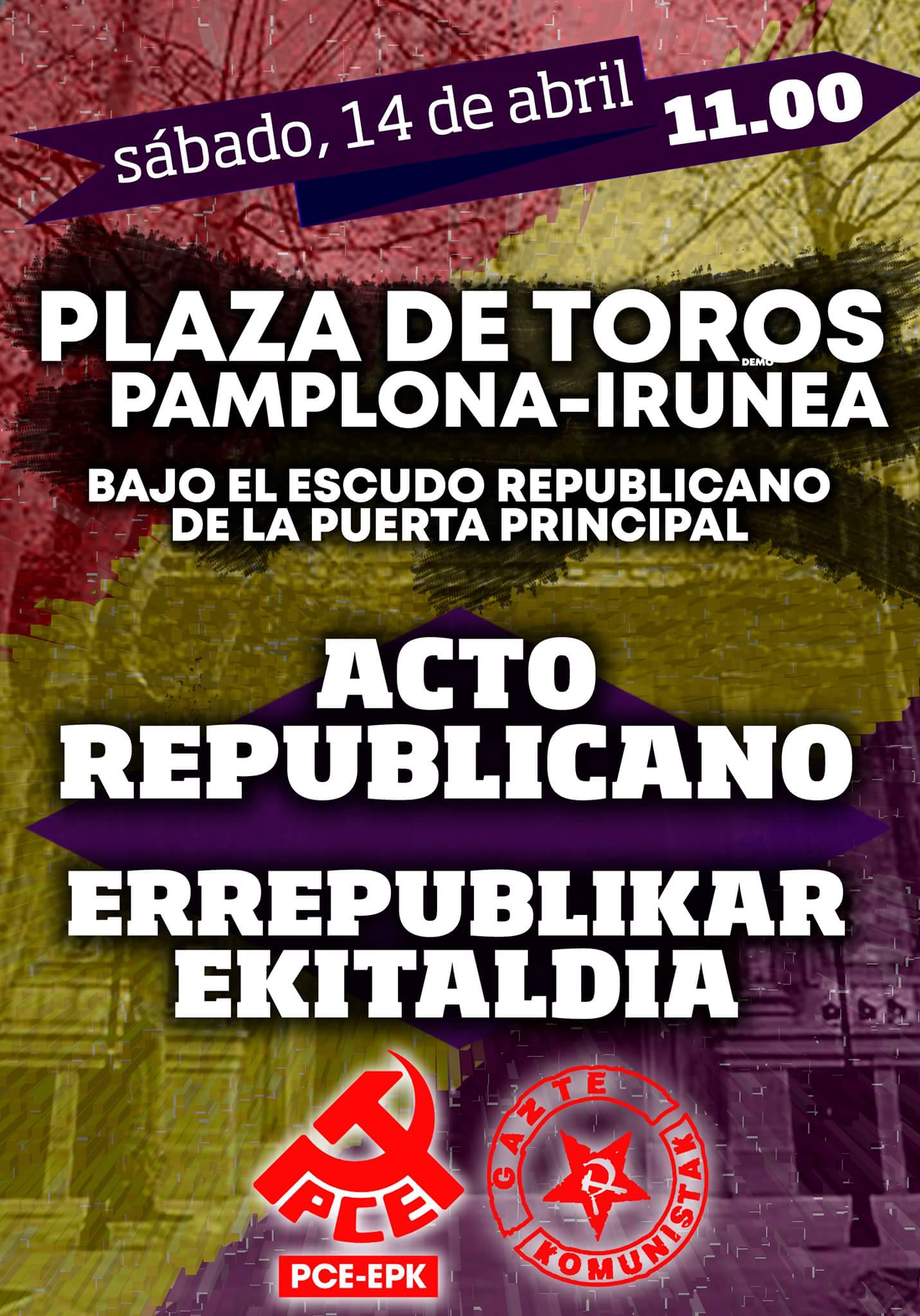Actos en Pamplona por la República este 14 de abril