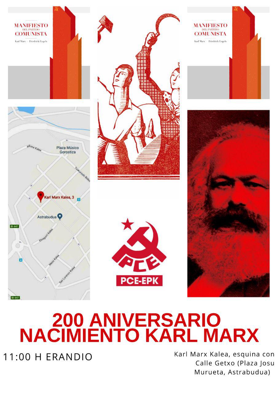 Acto 200 aniversario del nacimiento de Karl Marx