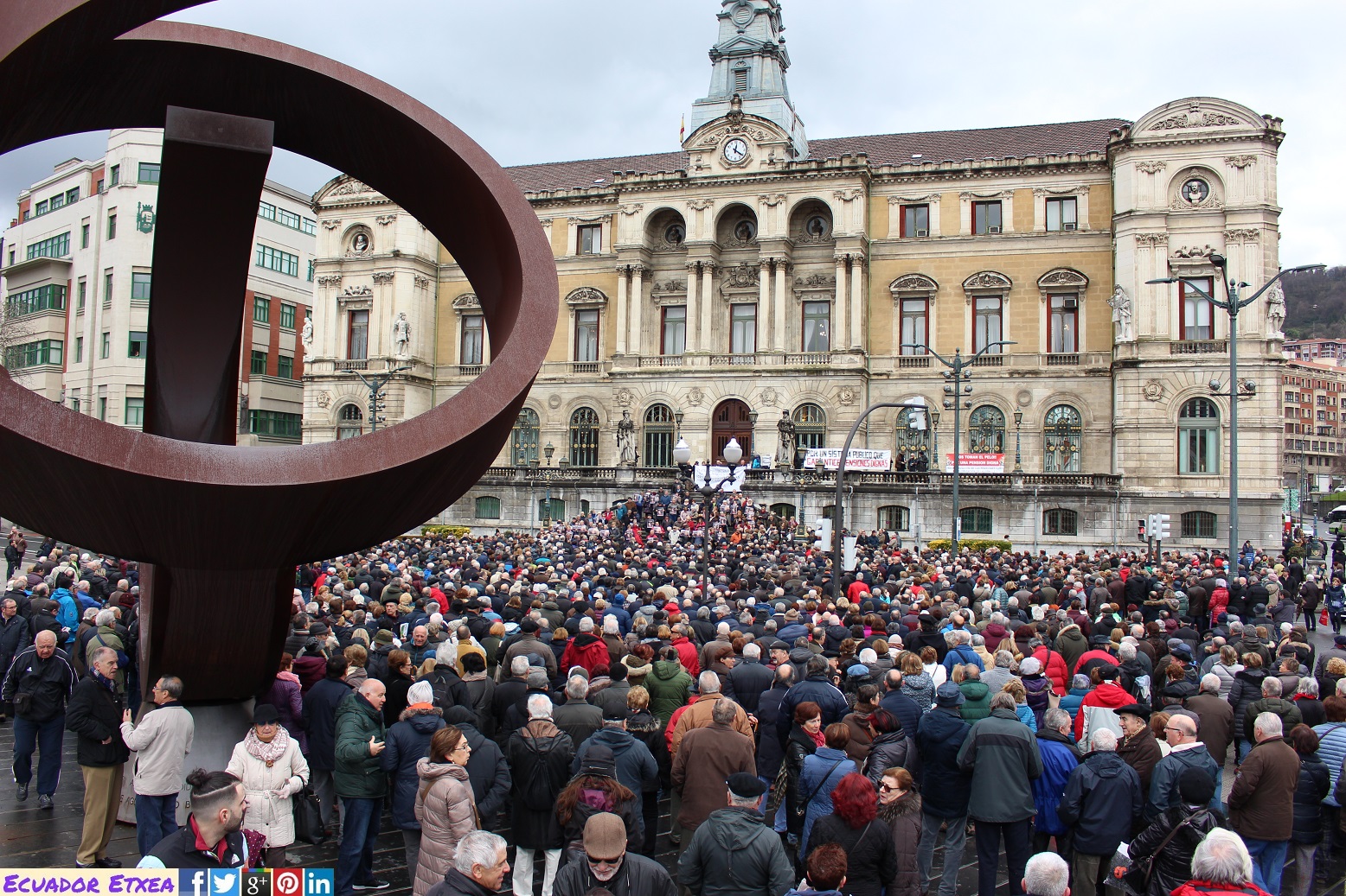 Convocada gran movilización en defensa de unas pensiones públicas dignas en Bilbao.