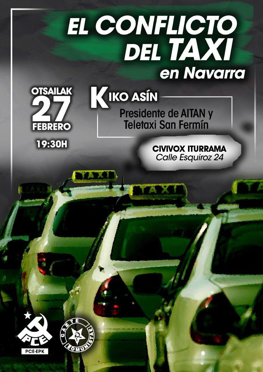 Charla sobre el Conflicto del Taxi. Pamplona.