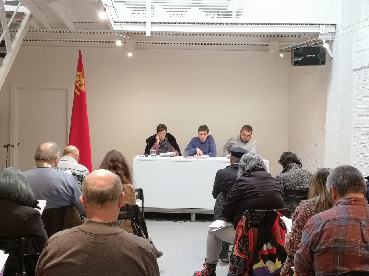 El Comité Nacional del Partido Comunista de Euskadi se reunió en Bilbao este fin de semana.