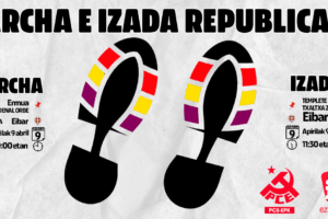 El Partido Comunista celebra la República en Eibar este sábado. Marcha y mitin republicano.