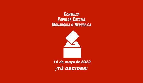 El 14 de mayo se celebrará la consulta Estatal no vinculante sobre monarquía o república que contará con más de medio centenar de mesas de votación en Euskadi y Navarra.
