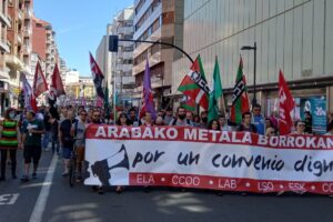 El PCE-EPK califica de “Impresionante” la movilización obrera reclamando un convenio justo para el metal de Araba y denuncia la vulneración de libertad sindical por parte de Mercedes Benz en Gasteiz.