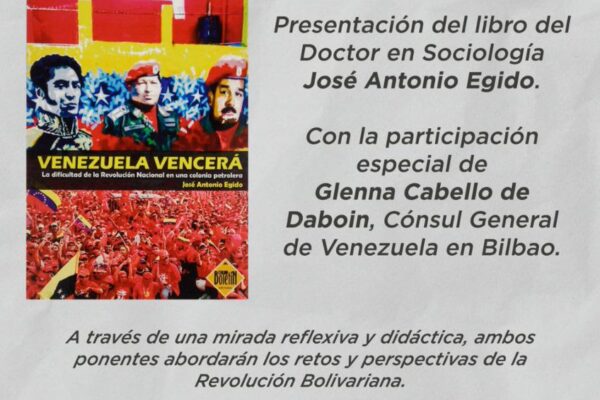 Presentación del libro «Venezuela vencerá» en el local del Partido Comunista en Bilbao.