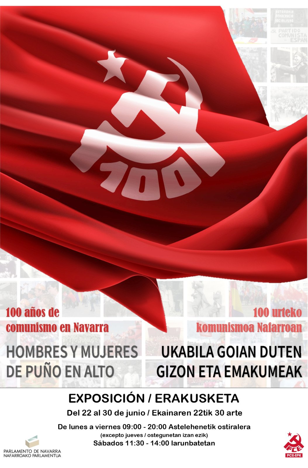 El Civivox Milagrosa de Iruña acoge el mes de noviembre una exposición que resume los 100 años de comunismo en Navarra