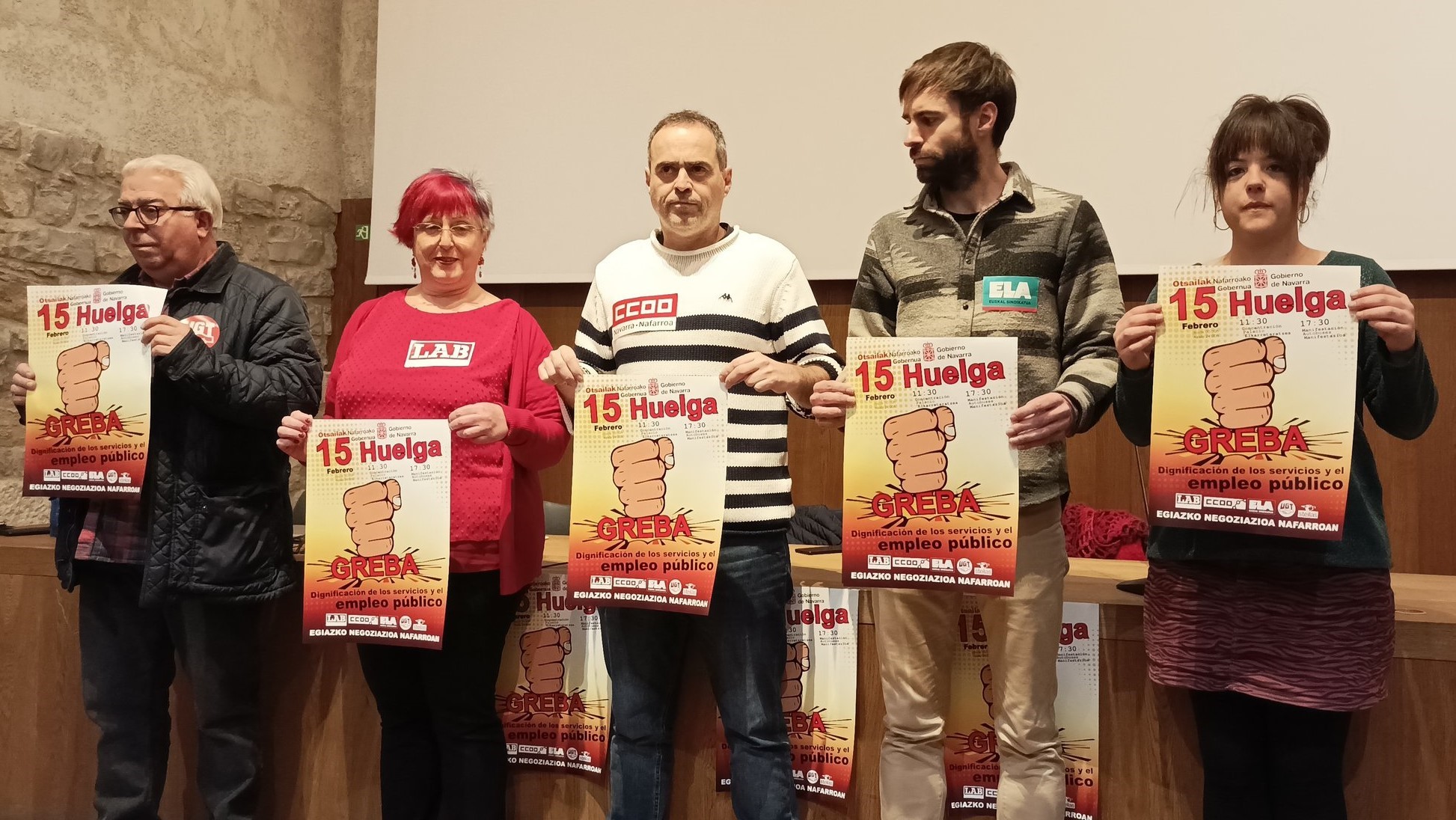 El PCE-EPK apoya la convocatoria de huelga en la Administración Pública de Navarra del 15 de febrero a la que están convocados 29.000 trabajadores
